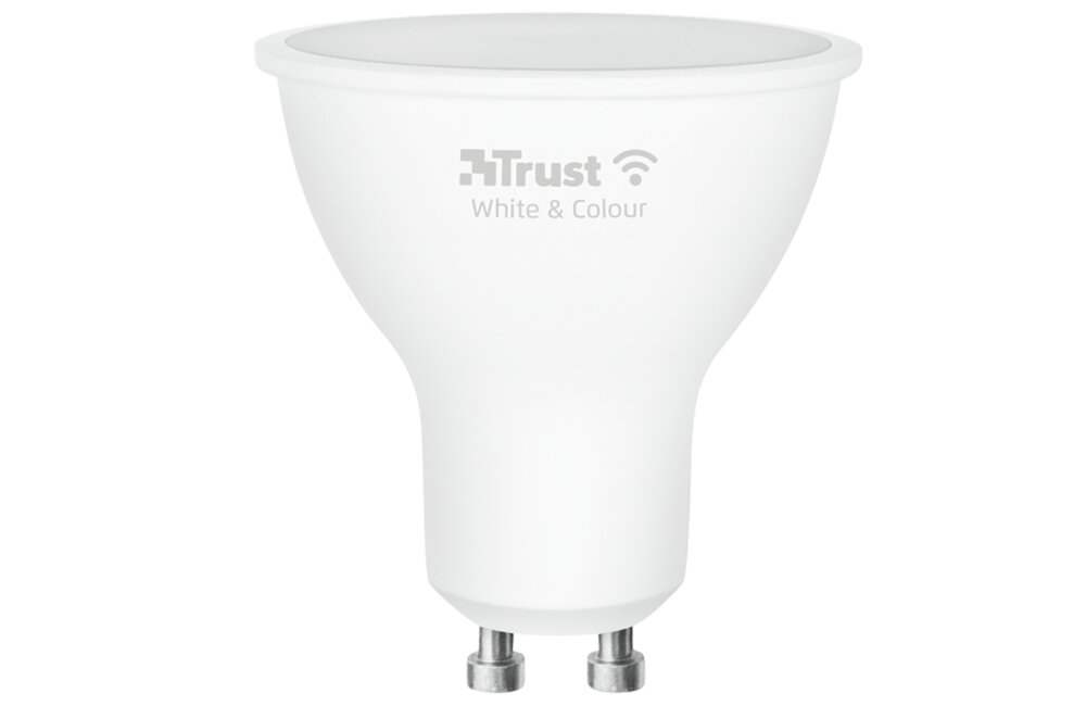 ŻARÓWKA SMART WIFI TRUST RGB 1800-6500K GU-10 5W 345LM maksymalna liczba lumentów czas żywotność klasa energetyczna