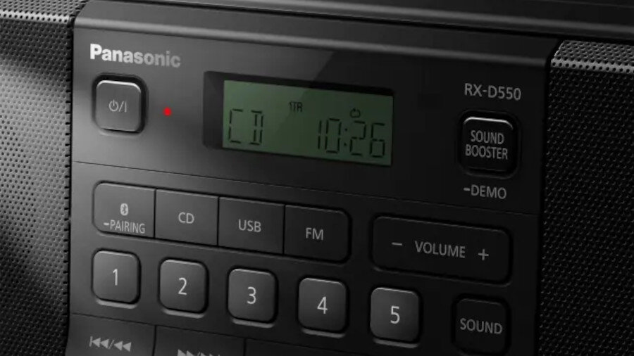 Radioodtwarzacz PANASONIC RX-D550E-K - zapamiętane stacje radiowe