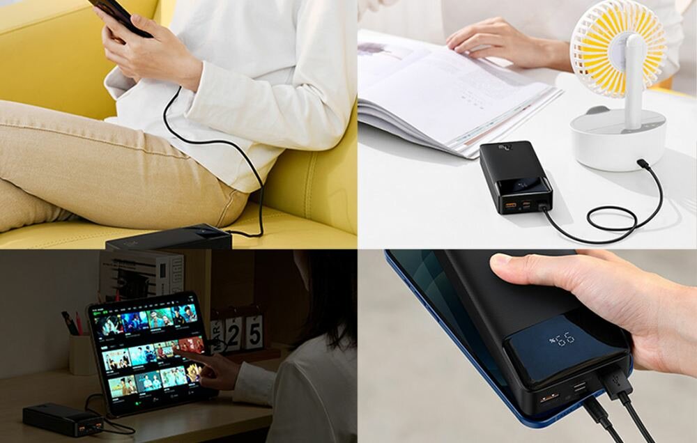 Powerbank BASEUS Bipow PPDML-J02 20000mAh 15W Biały wakacje rozmiar mały kompaktowy przenośny