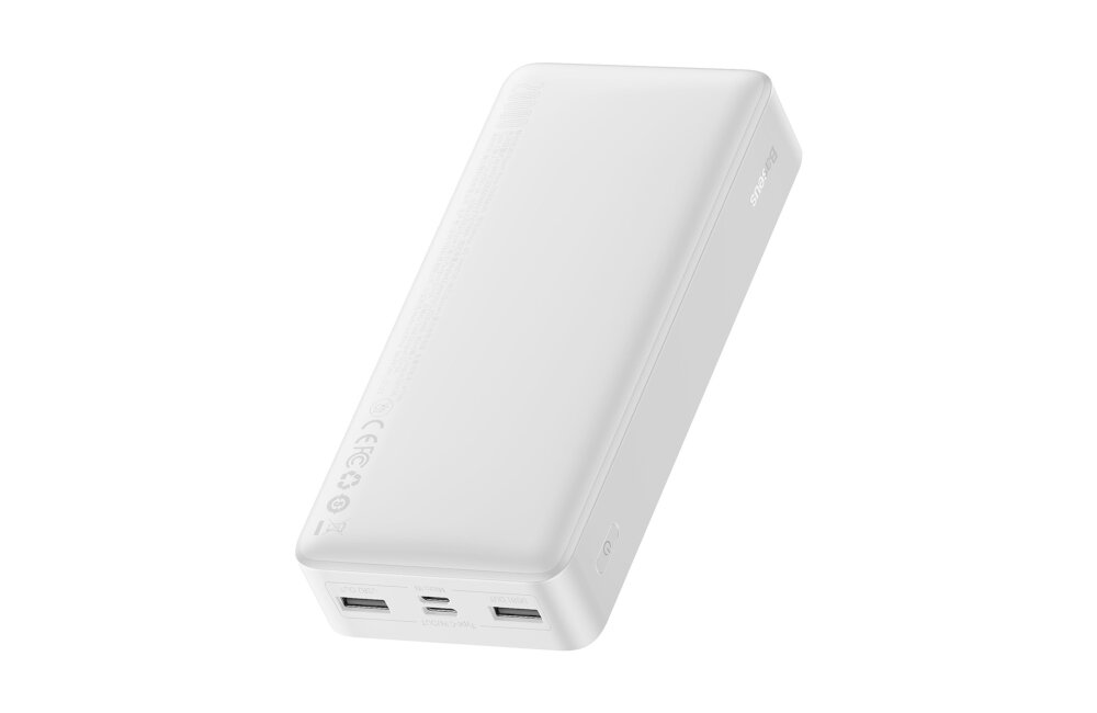 Powerbank BASEUS Bipow PPDML-J02 20000mAh 15W Biały wyswietlacz moc czas pojemnosc 