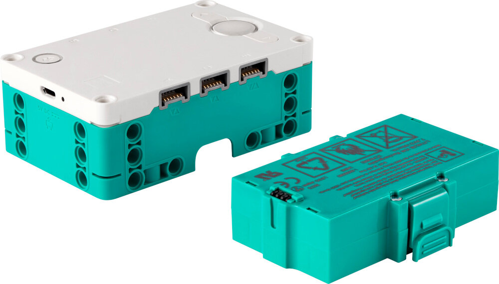 LEGO Powered Up Duży Hub 88016 łączy się bezprzewodowo z urządzeniami przenośnymi i modelami LEGO Bluetooth kabel USB typu A akumulator źródło dużego Huba Technic