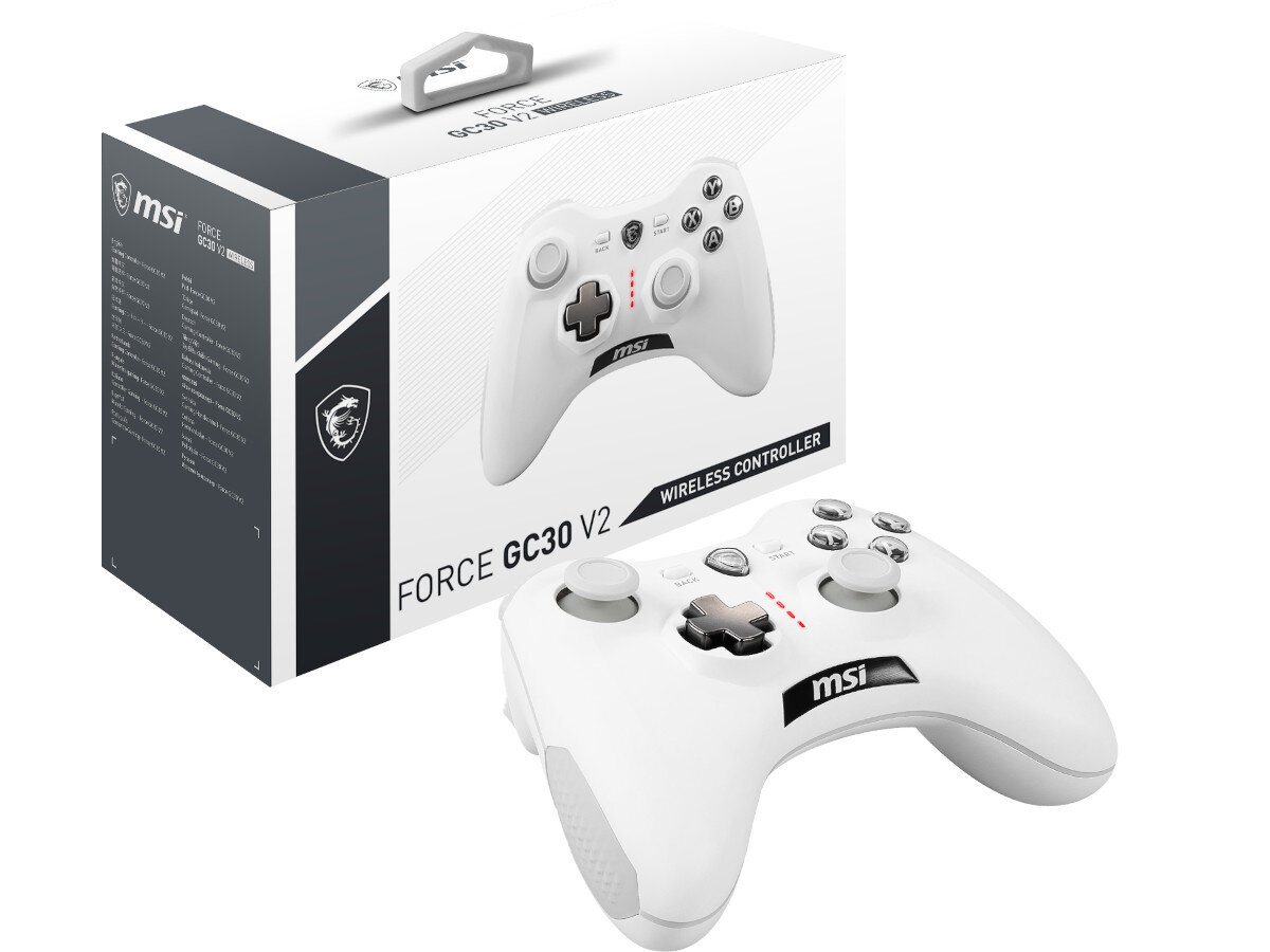 Kontroler MSI Force GC30 V2 Bialy zawartosc opakowania