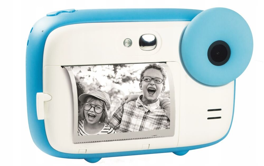 Aparat AGFAPHOTO Realikids Instant Cam zdjęcia obiektyw ekran wizjer ogniskowa przysłona migawka obudowa bateria zasilanie filmy nagrywanie rozdzielczość matryca rozmiar przekątna tryby iso montaż lampa światło przyciski sterowanie menu kontrast jasność balans bieli filtry cmos karta pliki format zapis seria