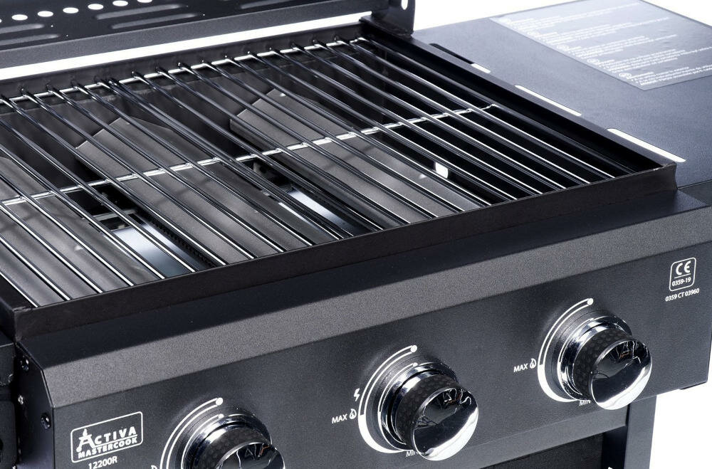 ACTIVA Cabrio 12200R żeliwny solidny ruszt grill szybkie czyszczenie podgrzewanie
