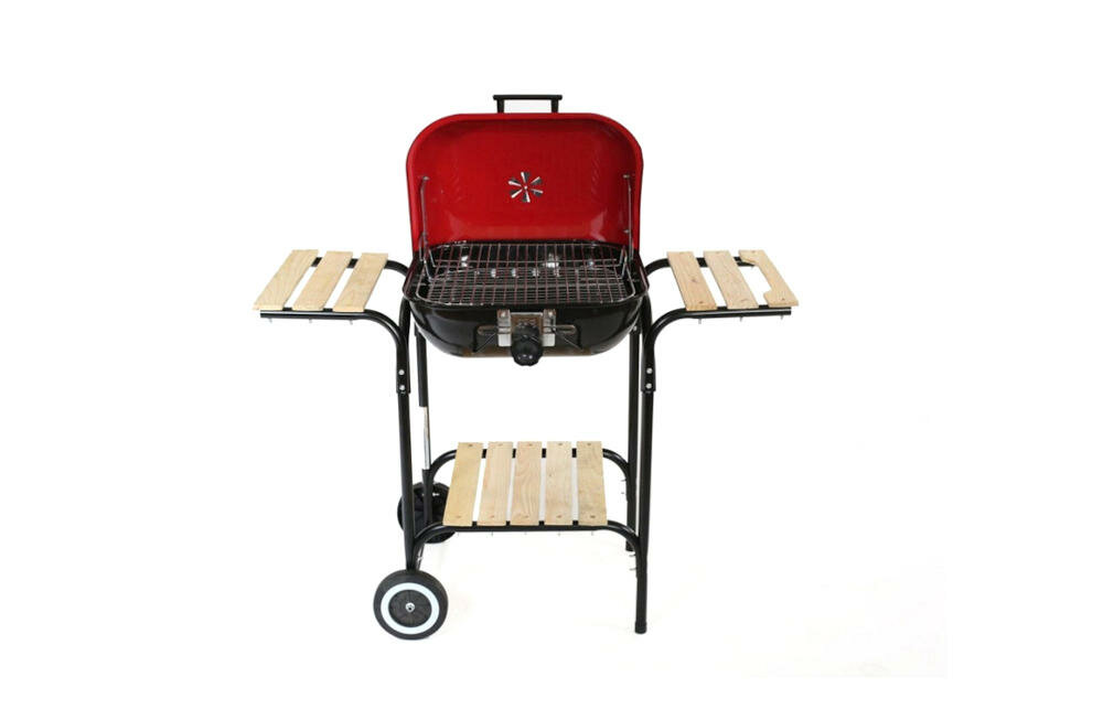 ACTIVA 19524 grill urządzenie pieczenie stal chromowana drewno