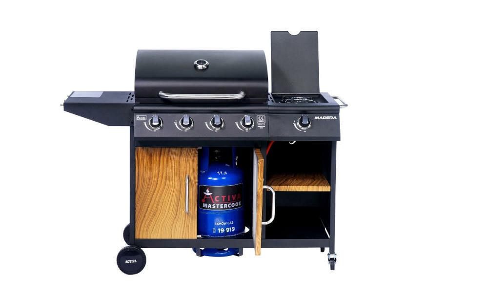 ACTIVA Madera 19774 kompaktowe wymiary składana półka niewiele miejsca grillowanie zamykana szafka