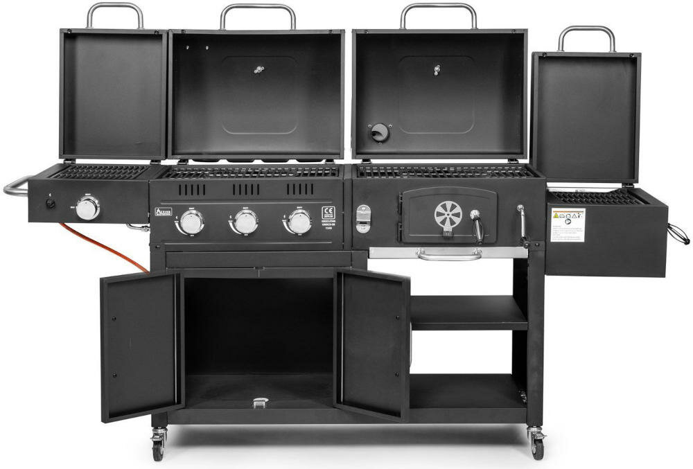 ACTIVA Combo Premium grill węglowo gazowy grillowanie brykiet gaz wędzenie