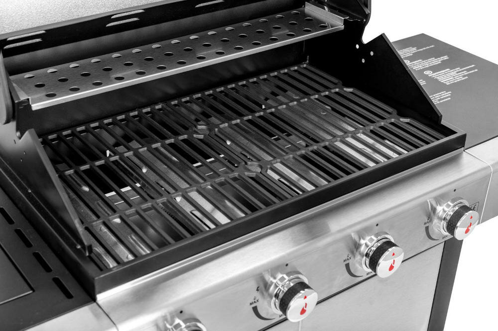 ACTIVA Quatro XXL Premium 19744GS żeliwny solidny ruszt grill szybkie czyszczenie podgrzewanie