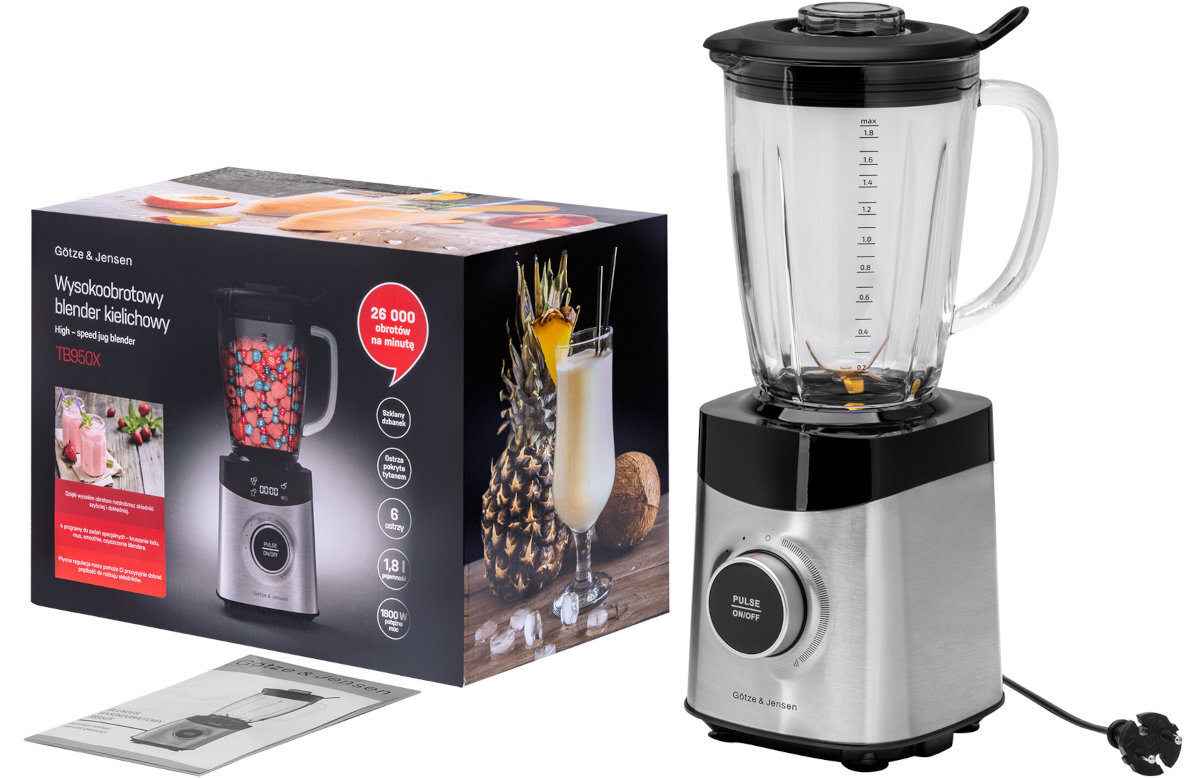 Blender kielichowy GOTZE & JENSEN TB950X (Wysokoobrotowy) zawartosc opakowania