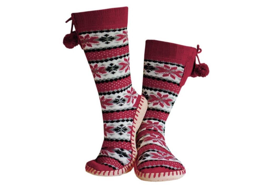 Podgrzewane kapcie GLOVII GQ5L (rozmiar 40-44) Biało-czerwono-szary relaks Włókno węglowe emisja fal podczerwonych element grzewczy