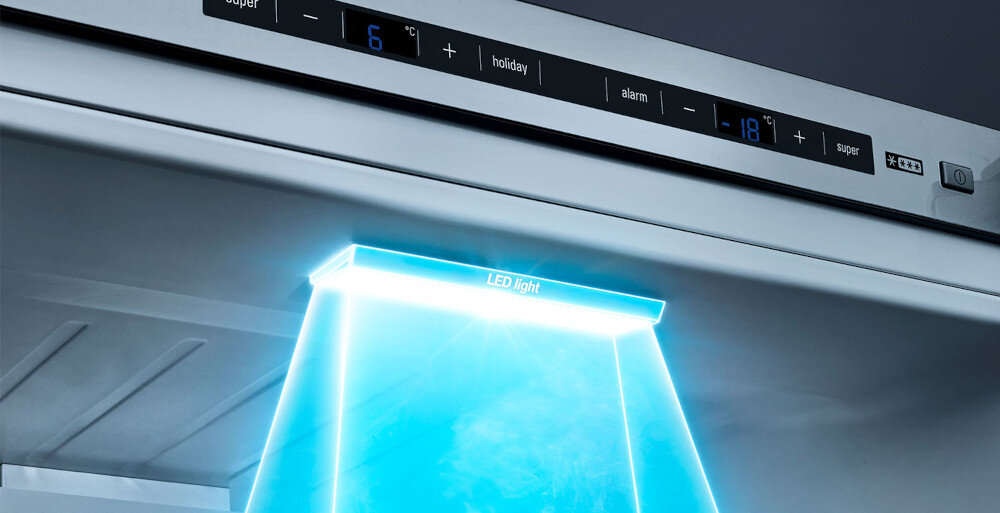 Lodówka SIEMENS KI86NNFF0 Oświetlenie led widoczność oszczedność trwałe energia