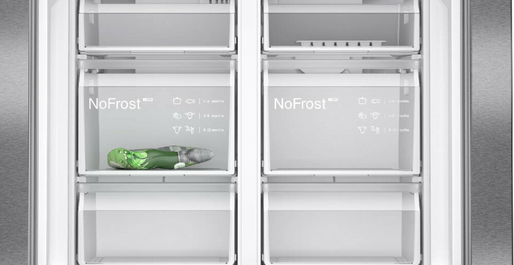 SIEMENS-KF96NAXEA lodówka wielkość przestrzeń półki miejsce żywność