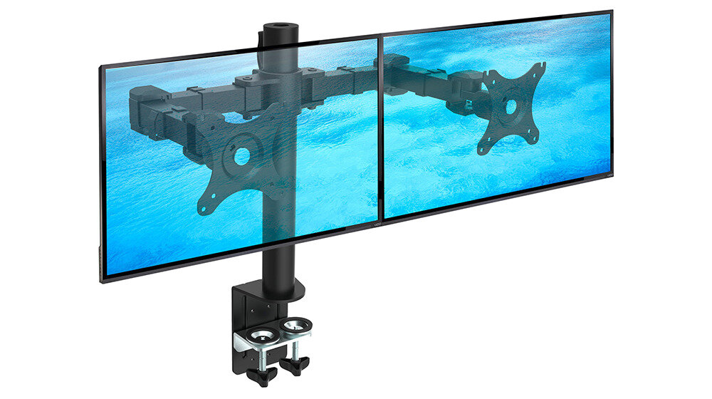 Uchwyt do monitora ERGOSOLID NF12 10-30 cali Czarny - montaz na krawedzi