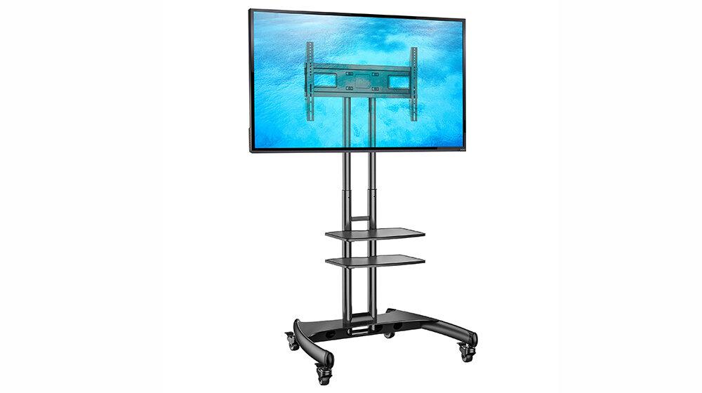 Stojak podłogowy ERGOSOLID AVA1500B do TV 32-70 cali Czarny - Wysoka jakość materiałów 