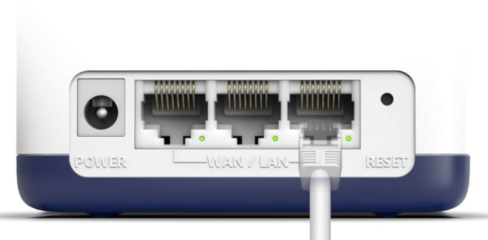 Router MERCUSYS Halo H50G (3 szt.) porty złącza przewód
