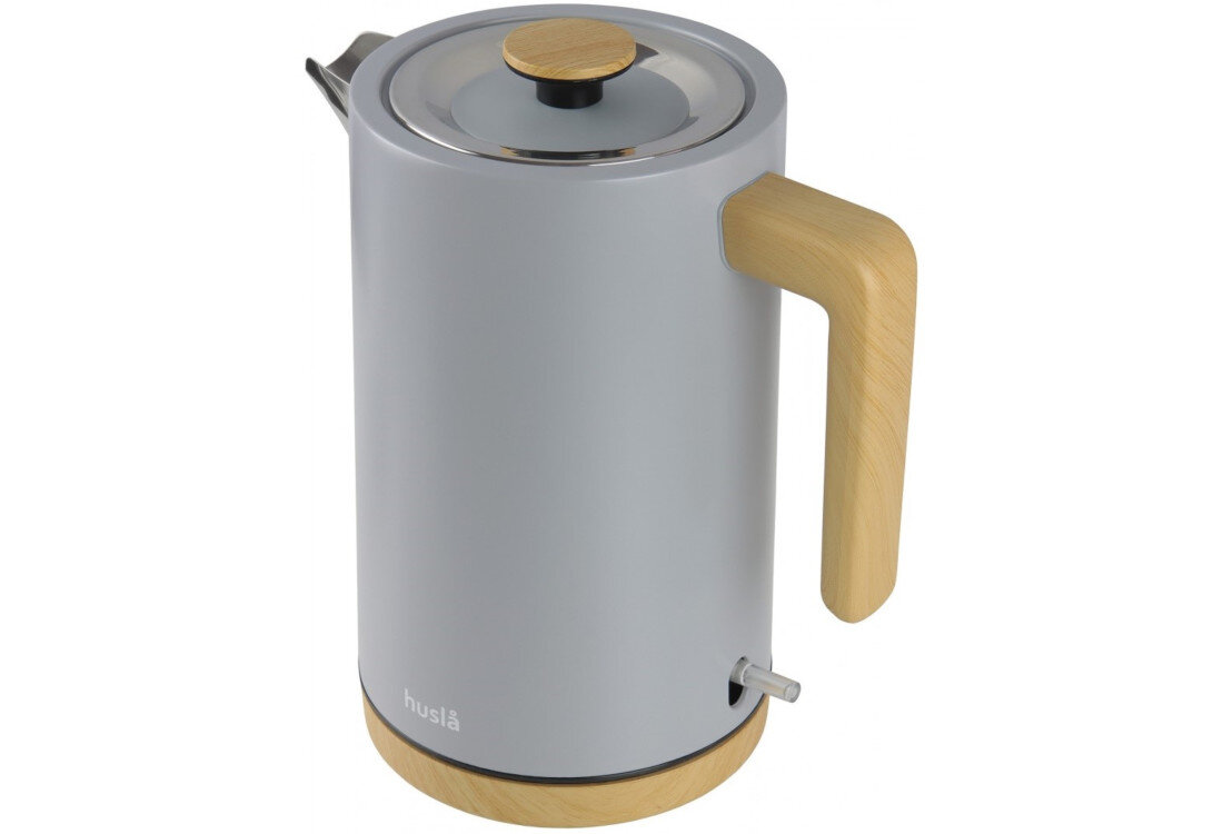 Czajnik HUSLA 73904 korpus wykonanie stal nierdzewna Wygodna pokrywa drewnopodobny uchwytem komfortowe użytkowanie nienagrzewający się uchwyt ochrona