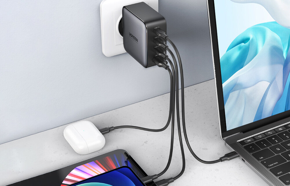 Ładowarka sieciowa UGREEN CD226 100W Czarny wejścia złącza