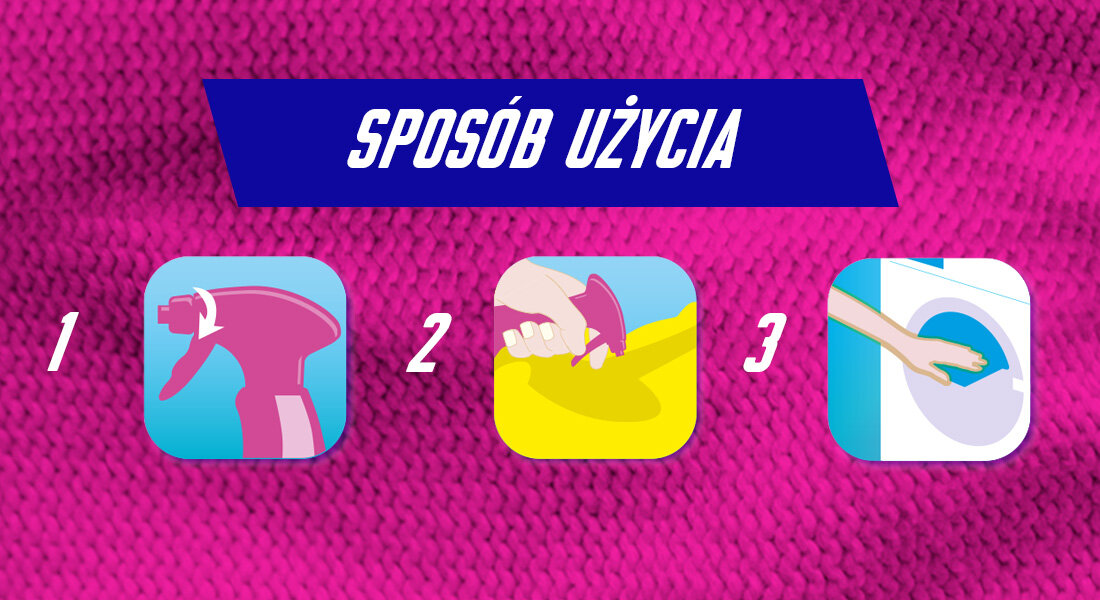 Odplamiacz Vanish Oxi Action 500 ml sposób użycia kroki