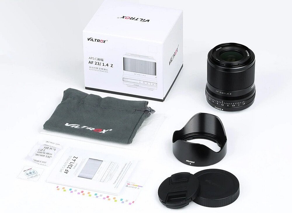 Obiektyw VILTROX AF 23mm f-1.4 Nikon Z autofocus montaż ogniskowa przysłona zakres ostrość szkło soczewki zdjęcia aparat