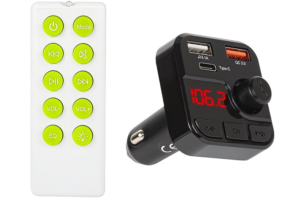 Transmiter BLOW 74-162 Słuchaj muzyki odbieraj połączenia ładuj telefon do gniazda zapalniczki samochodu Intuicyjne sterowanie Quick Charge equalizer Bluetooth