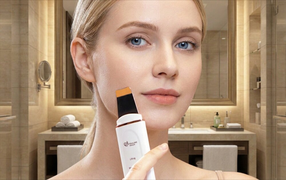 Urządzenie do peelingu kawitacyjnego EXTRALINK Ultrasonic Skin Cleaner 3w1 28 kHz kv początek opisu