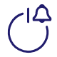 Ikona przedstawia okrągły symbol z linią pionową i dzwonkiem, w kolorze niebieskim.
