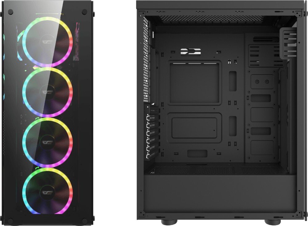 Obudowa DARKFLASH Phantom kompatybilność płyty główne wnętrze karty graficzne dyski