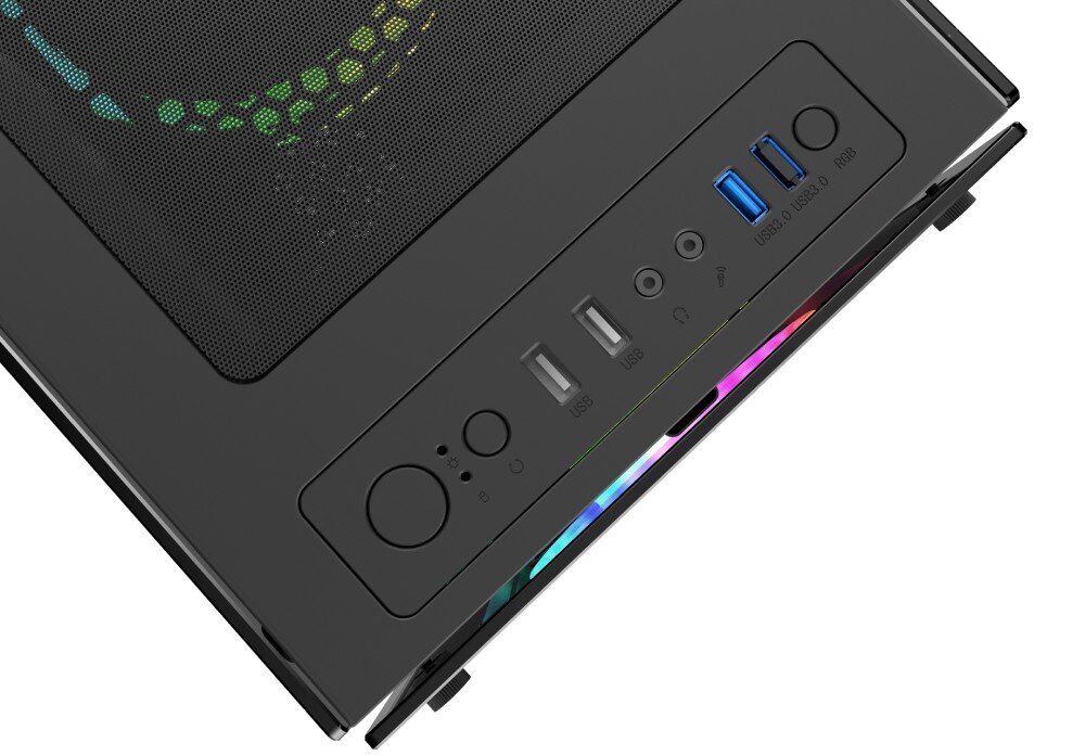 Obudowa DARKFLASH Phantom filtry porty złącza przyciski