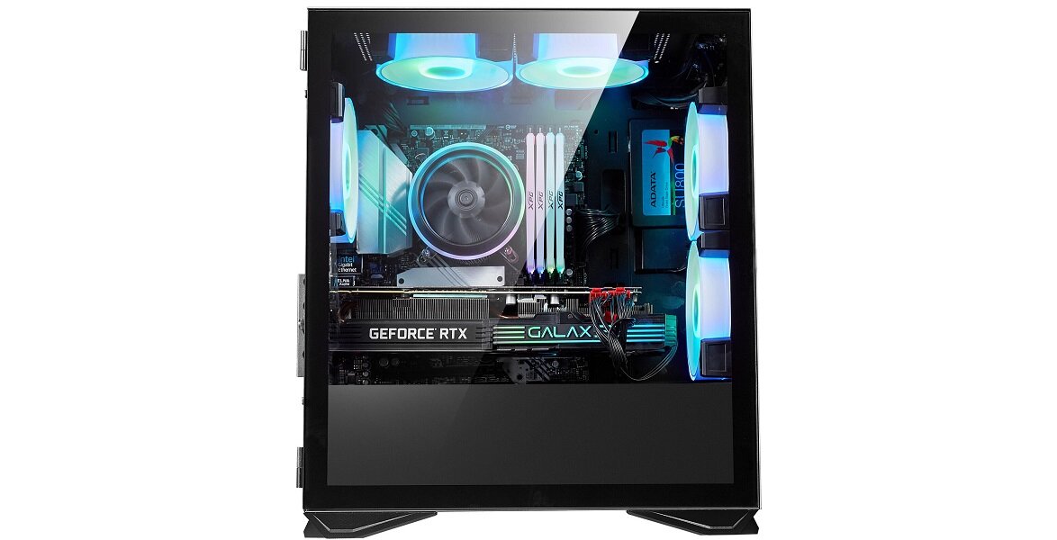 Obudowa DARKFLASH DLM22 design wykonanie gaming chłodzenie jakość wytrzymałość wymiary złącza filtry zestaw