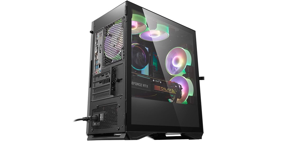 Obudowa DARKFLASH DLM22 design wykonanie gaming chłodzenie jakość wytrzymałość wymiary złącza filtry zestaw