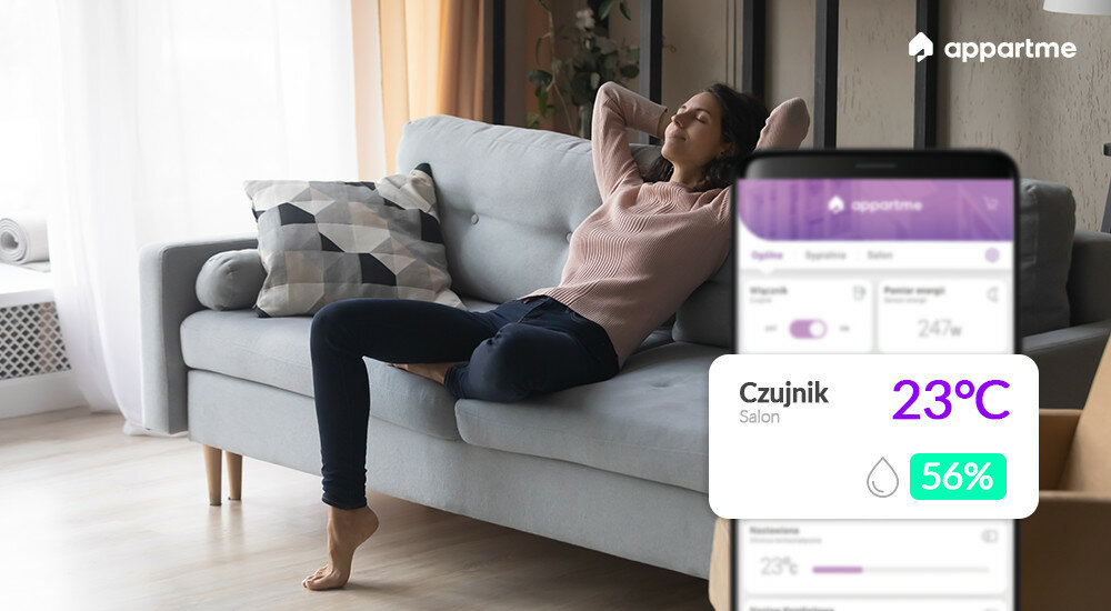 WCzujnik temperatury i wilgotności APPARTME APRM-02-004 - Komfort 