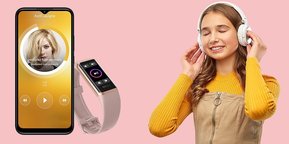 Smartband DOOGEE DG Band ekran bateria czujniki zdrowie sport pasek ładowanie pojemność rozdzielczość łączność sterowanie krew puls rozmowy smartfon aplikacja 
