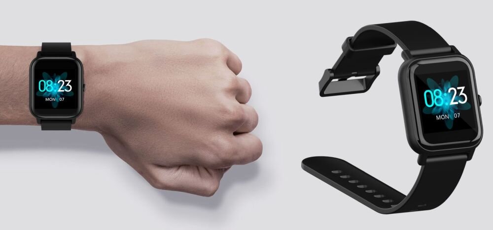 Smartwatch BLACKVIEW R3  ekran bateria czujniki zdrowie sport pasek ładowanie pojemność rozdzielczość łączność sterowanie krew puls rozmowy smartfon aplikacja 