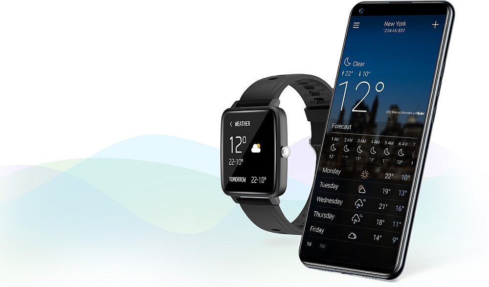 Smartwatch DOOGEE CS1 ekran bateria czujniki zdrowie sport pasek ładowanie pojemność rozdzielczość łączność sterowanie krew puls rozmowy smartfon aplikacja