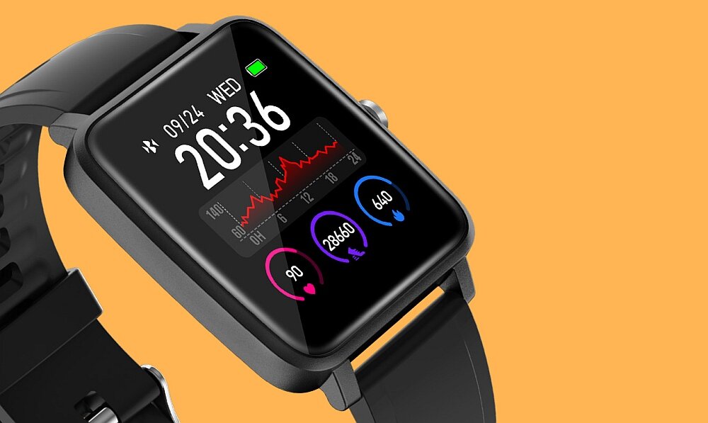 Smartwatch DOOGEE CS1 ekran bateria czujniki zdrowie sport pasek ładowanie pojemność rozdzielczość łączność sterowanie krew puls rozmowy smartfon aplikacja