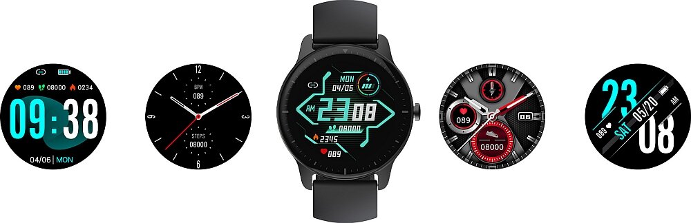 Smartwatch DOOGEE CR1 ekran bateria czujniki zdrowie sport pasek ładowanie pojemność rozdzielczość łączność sterowanie krew puls rozmowy smartfon aplikacja