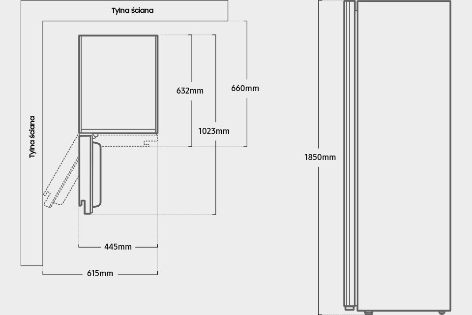 Rozmiary szafy sprawiają, że wygląda ona świetnie także jako mebel wolnostojący.
