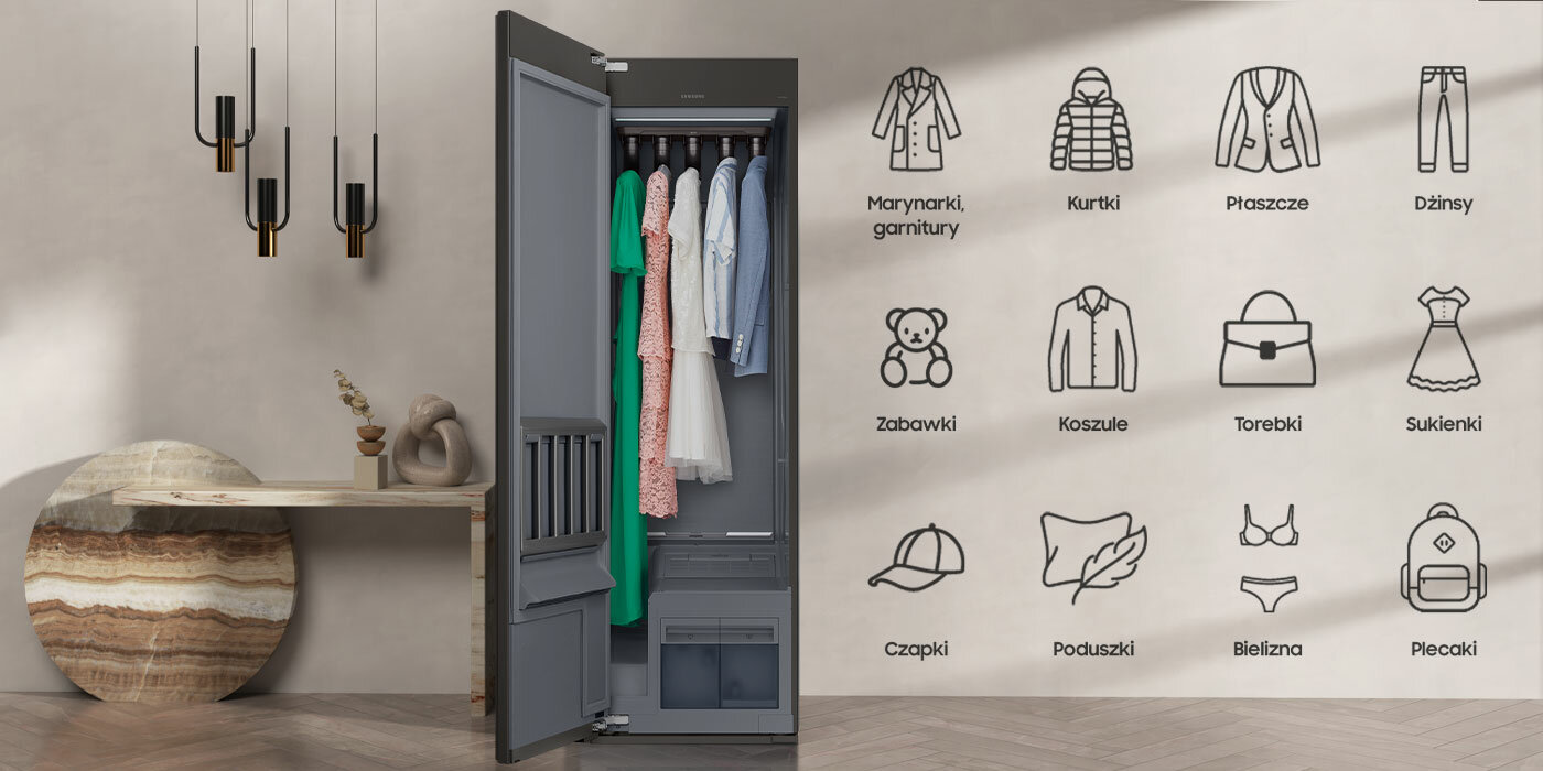 Samsung AirDresser, czyści, dezynfekuje, odświeża Samsung AirDresser, czyści, dezynfekuje, odświeża