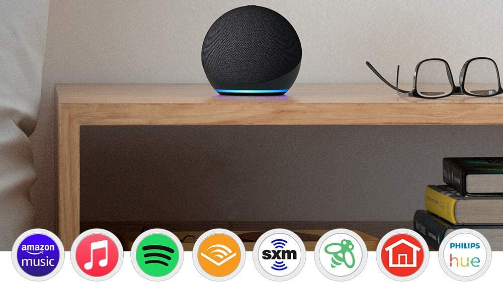 Głośnik multiroom AMAZON Echo Dot 4 - serwisy muzyczne