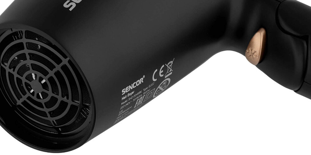 Suszarka SENCOR SHD 0045BK Regulacja temperatury suszenie włosy 2 stopnie regulacji temperatura