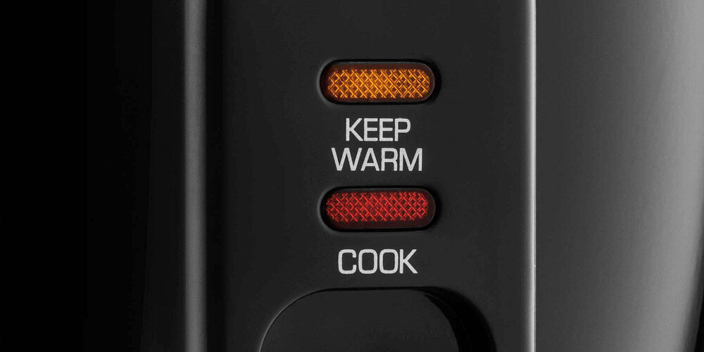 Ryżowar SENCOR SRM 0601BK Wskaźniki świetlne przycisk ON/OF przejrzyste wskaźniki świetlne Osobne diody sygnalizacja