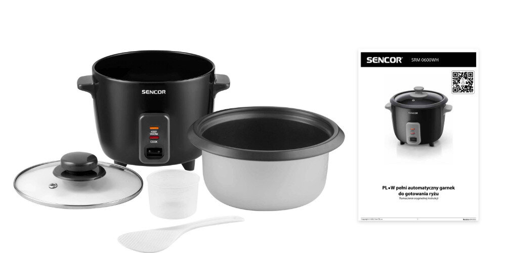 Ryżowar SENCOR SRM 0601BK zestaw akcesoria komplet wyposazenie