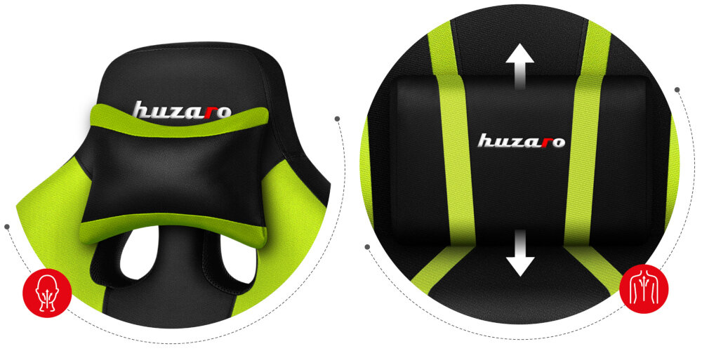 FOTEL HUZARO FORCE 3.1 poduszki lędźwiowa pod kark dostosowanie 