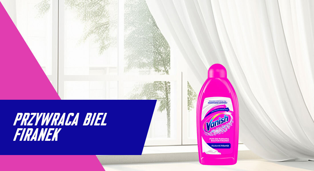 Płyn do płukania firanek VANISH 125 ml przywraca biel