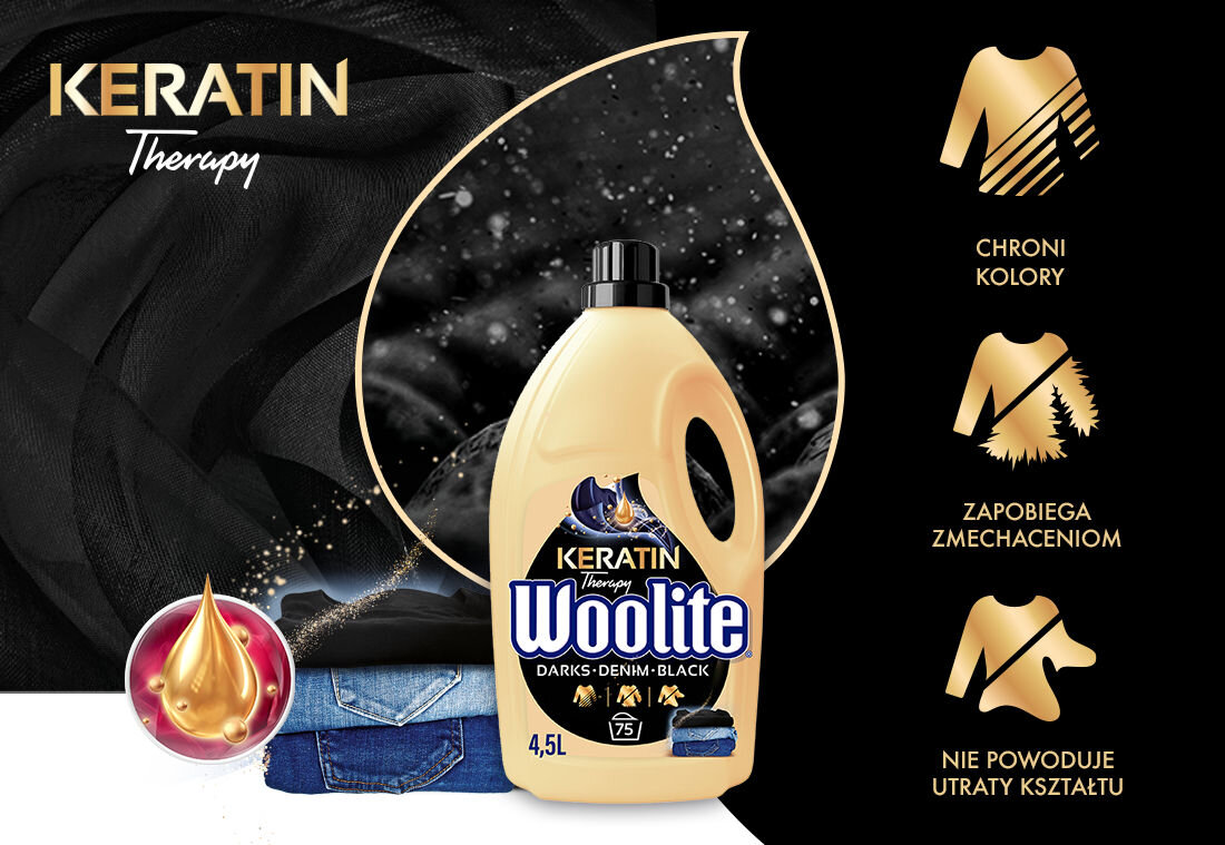 Płyn do prania WOOLITE Keratin Therapy dodatek keratyny