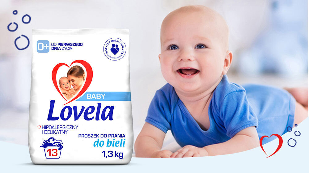Proszek do prania LOVELA Baby Biały 1,3 kg sprawdzona hipoalergicza bezpieczna