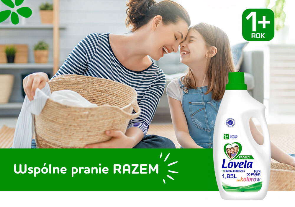 Płyn do prania LOVELA Family Kolor 1850 ml wspólne pranie razem