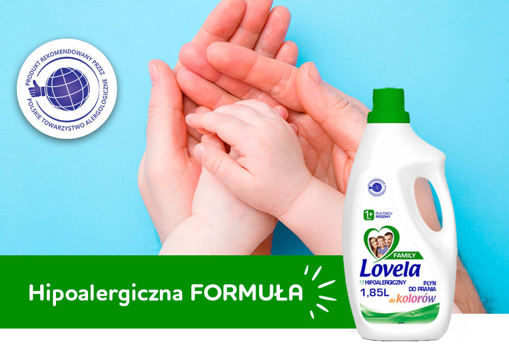 Płyn do prania LOVELA Family Kolor 1850 ml hipoalergiczna formuła