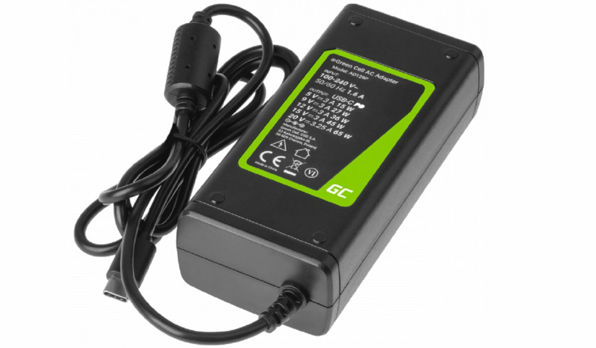 GREEN CELL Uniwersalny USB-C 65W ladowarka