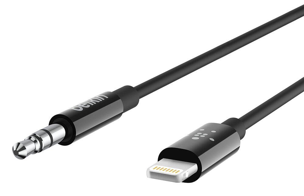 Adapter Lightning - Jack 3.5 mm BELKIN AV10172BT06-BLK 1.8m Czarny kompatybilność wygląd design kolor apple